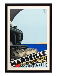 [TRAVEL]. BRODERS, Roger, artist. Marseille / Point de Depart de la Cote D'Azur . Paris: L. Serre & Cie, ca 1929.