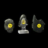 Three Mezcala Greenstone Mask Pendants