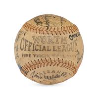 A 1934 Chicago Cubs Team Signed Autograph Baseball Featuring Kiki Cuyler and Gabby Hartnett (Beckett Authentication Services)