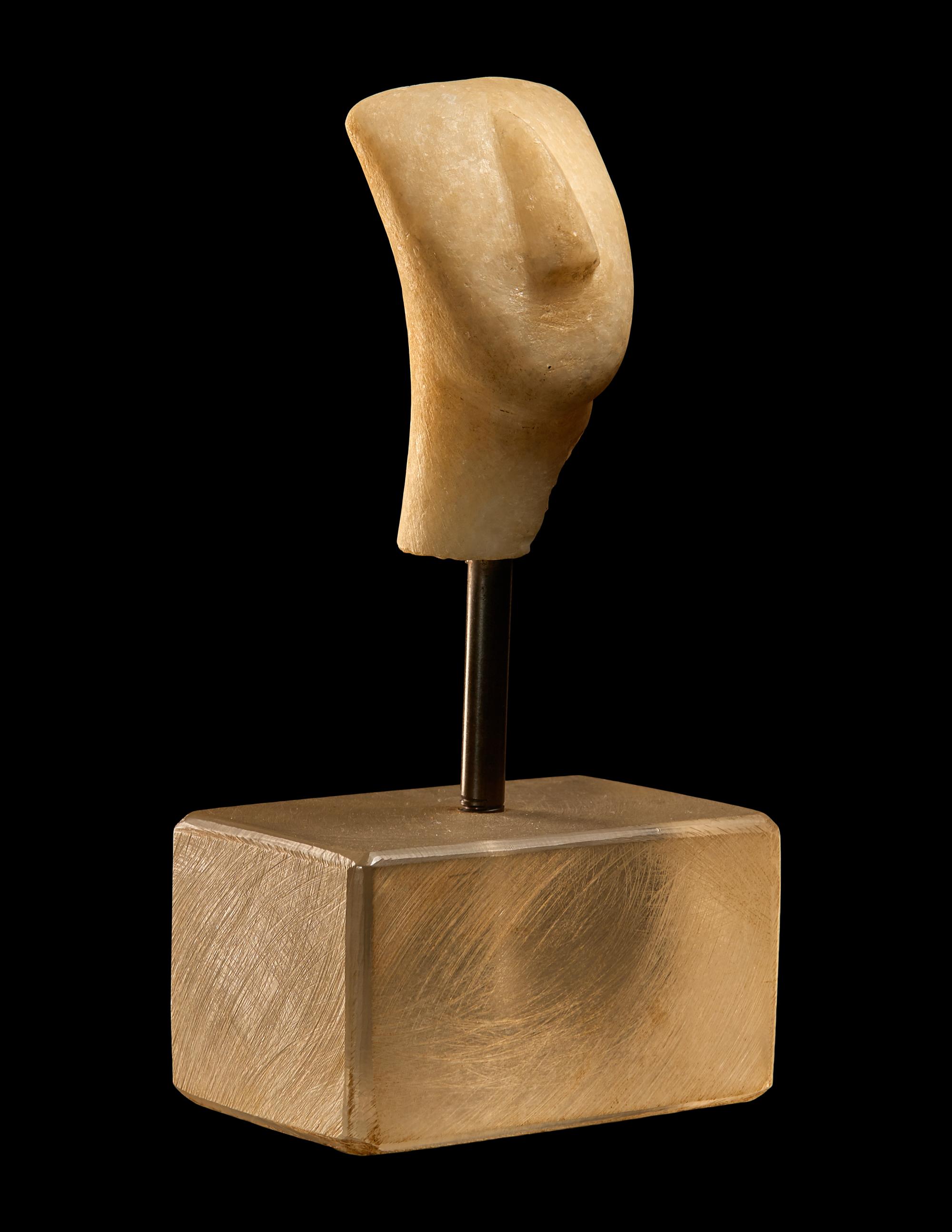 A Cycladic Marble Head