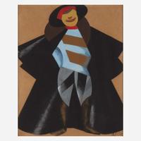 Alexandra Alexandrovna Exter (Ukrainian, 1884–1949) Costume for the Soldier in "The Death of Tarelkin;" with preparatory sketch verso