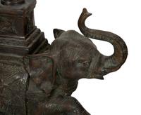 A Set of Three Maitland Smith Cast Metal Elephant-Form Table Lamps
