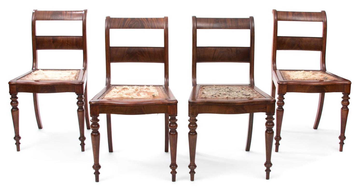 A Set of Eight Regency Mahogany Dining Chairs Height 33 inches. — EARLY 19TH CENTURY