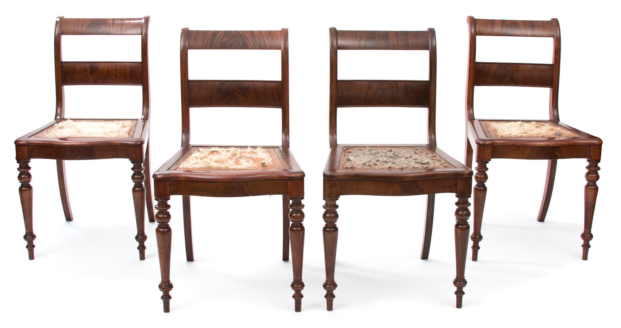 A Set of Eight Regency Mahogany Dining Chairs Height 33 inches. — EARLY 19TH CENTURY
