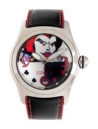 CORUM, REF. 82.240.20 STAINLESS STEEL LIMITED EDITION BUBBLE 'JOKER' WRISTWATCH