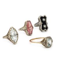 Four Gemstone Rings