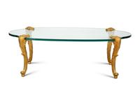 A P.E. Guerin Gilt Bronze and Glass Low Table