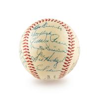 A 1954 Brooklyn Dodgers Team Signed Autograph Baseball Including Jackie Robinson and Roy Campanella (Beckett Authentication Services)