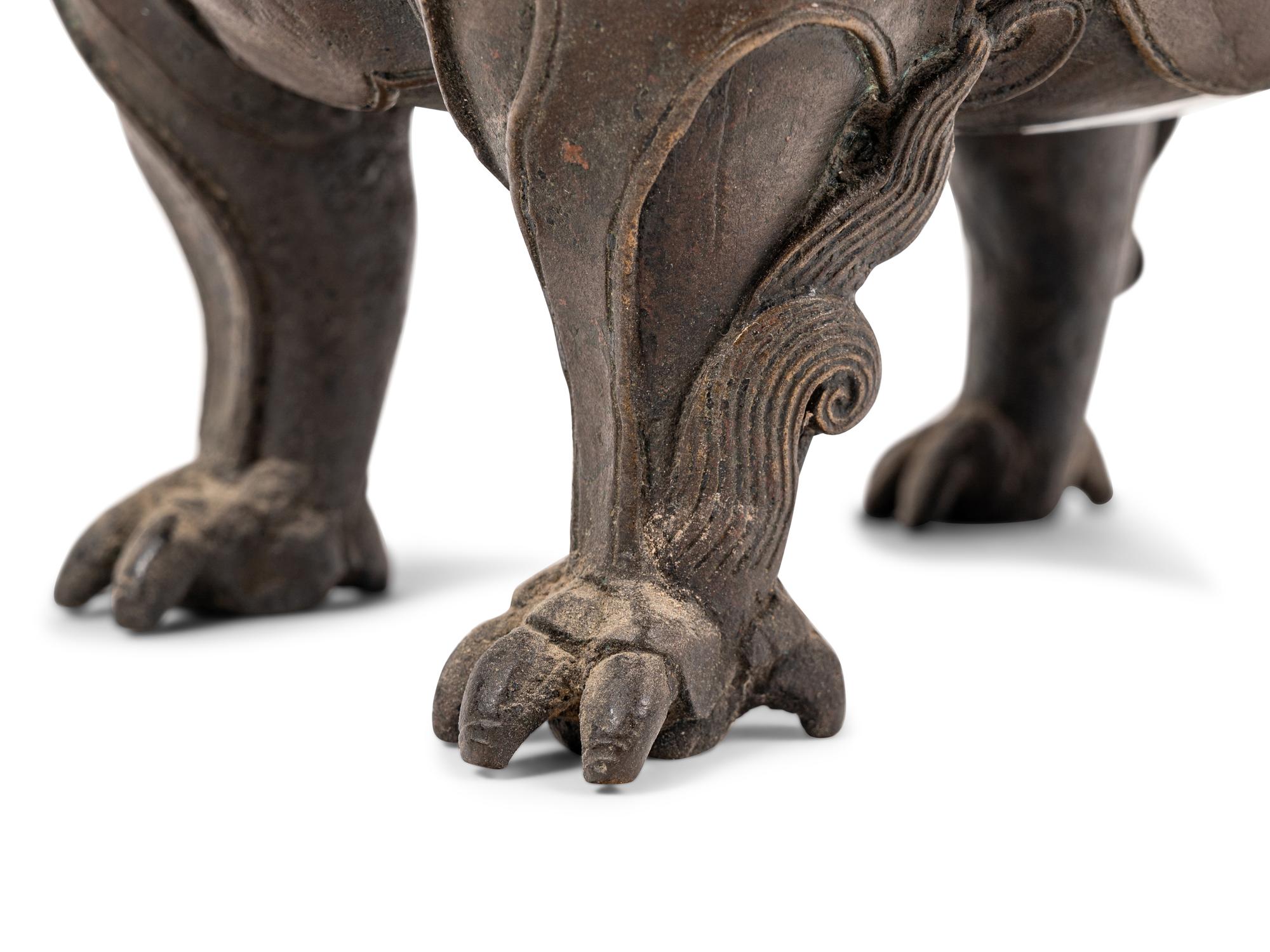 Three Chinese Bronze Figures of Animals
