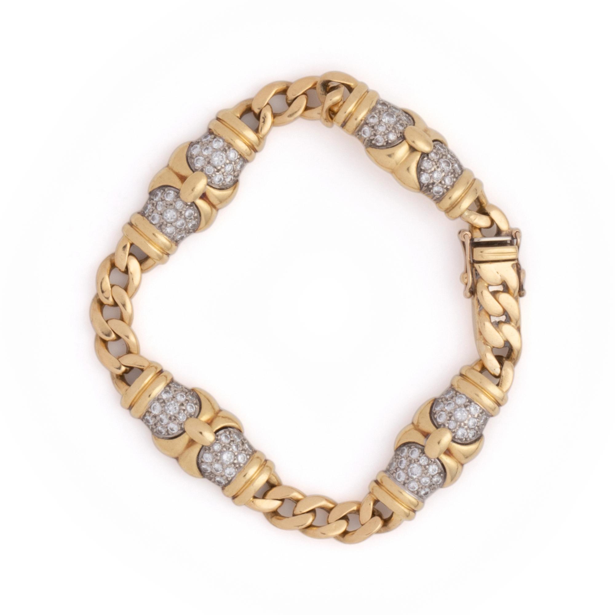 YELLOW GOLD AND DIAMOND BRACELET