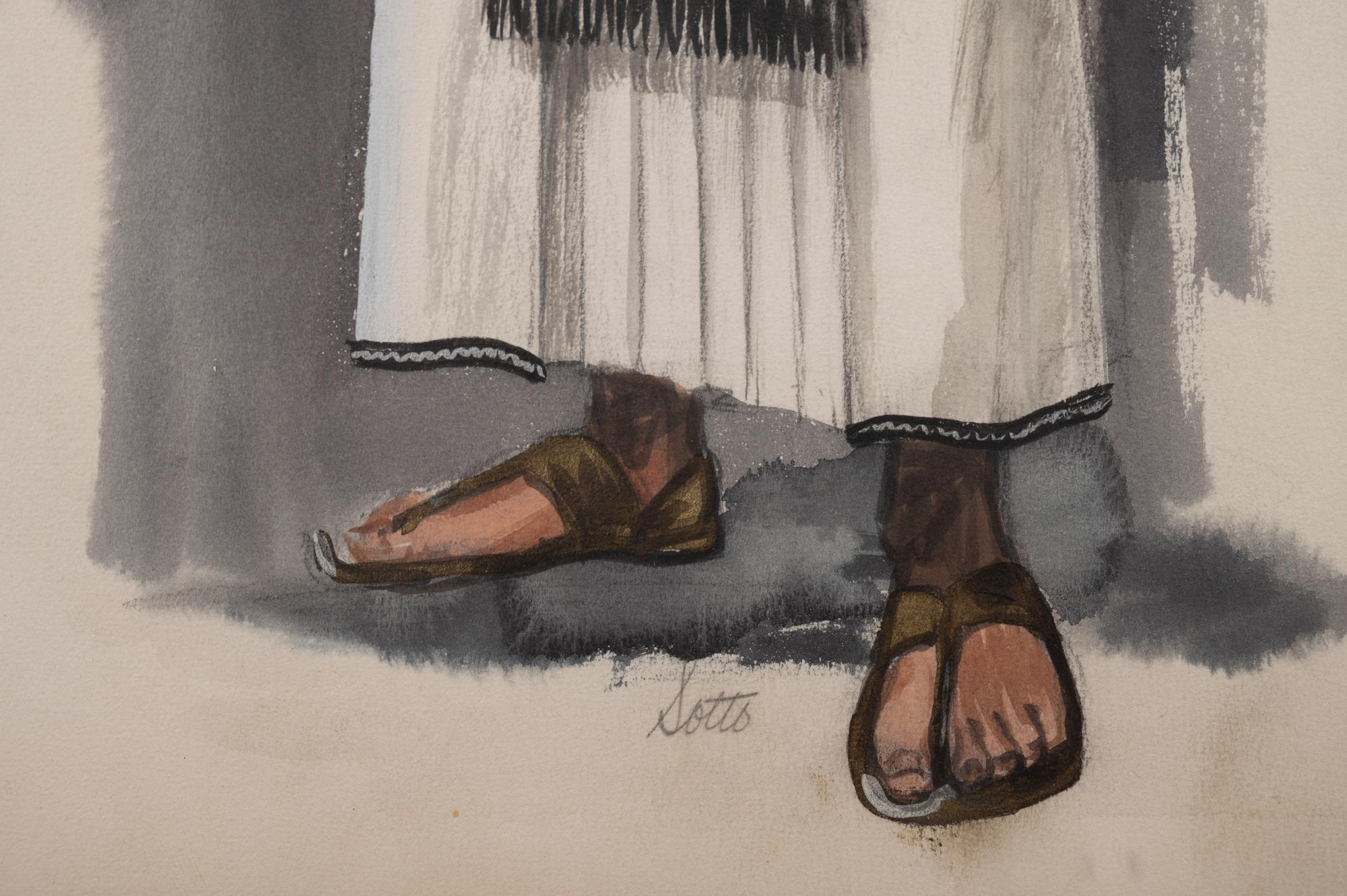 Four Conceptual Costume Illustrations from Cecil B. DeMille Films, 1935-1956