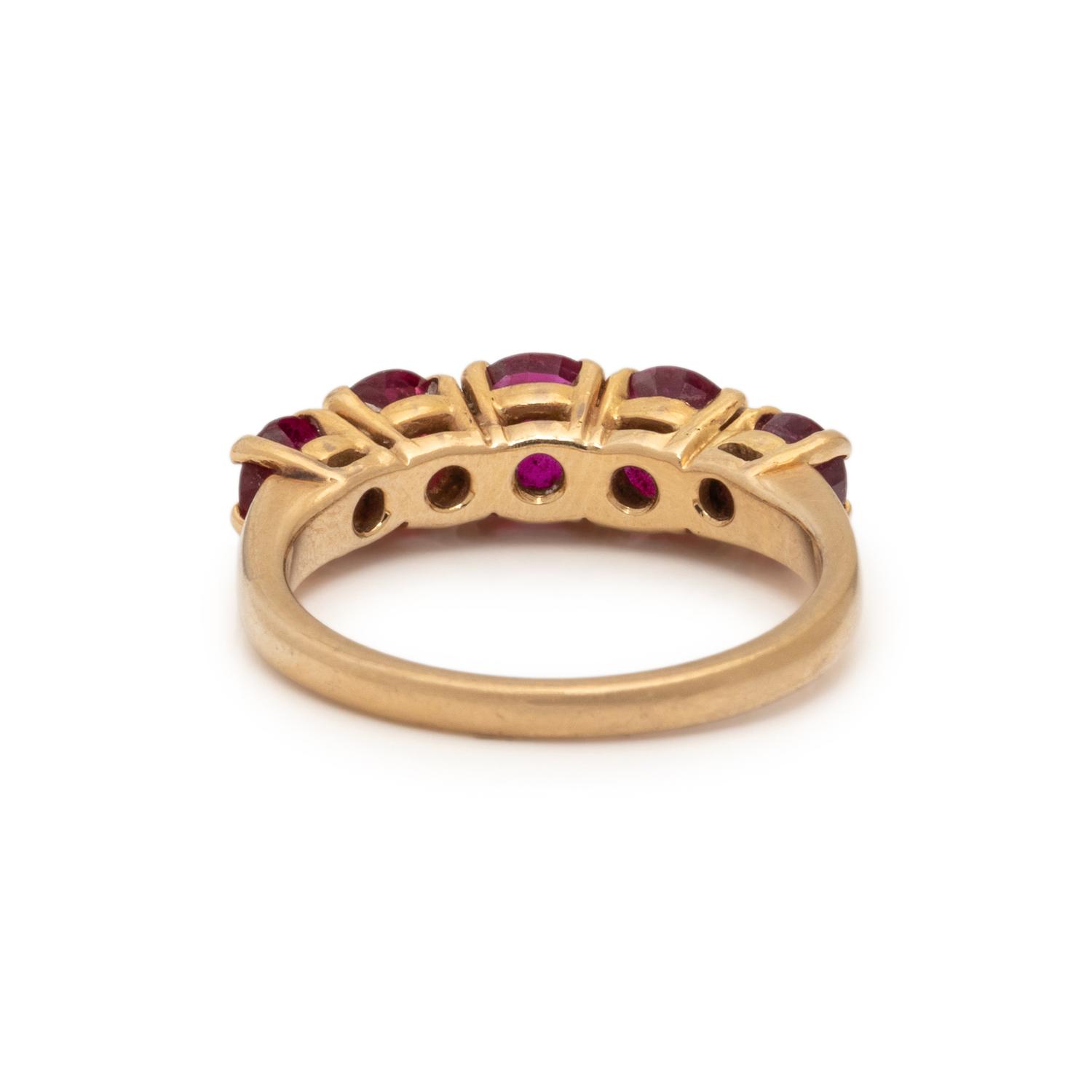 YELLOW GOLD AND RUBY RING