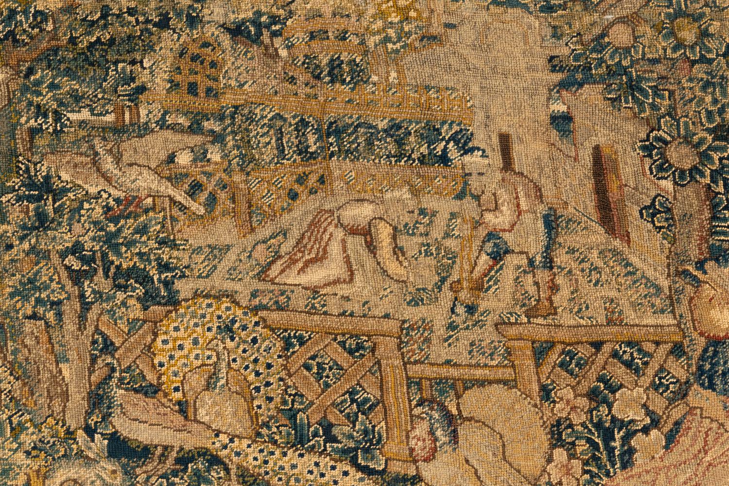 A Flemish Needlepoint Tapestry Panel