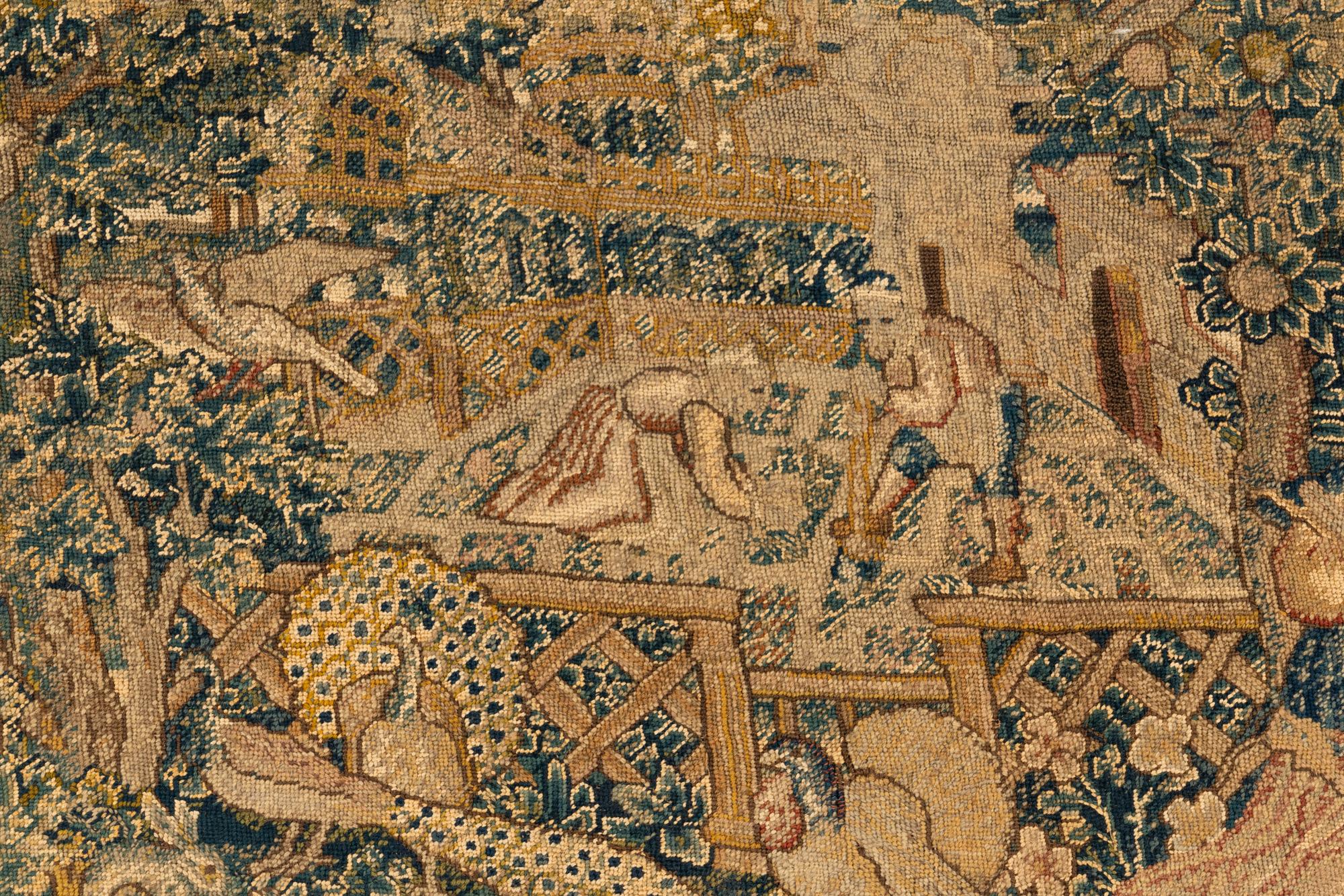 A Flemish Needlepoint Tapestry Panel