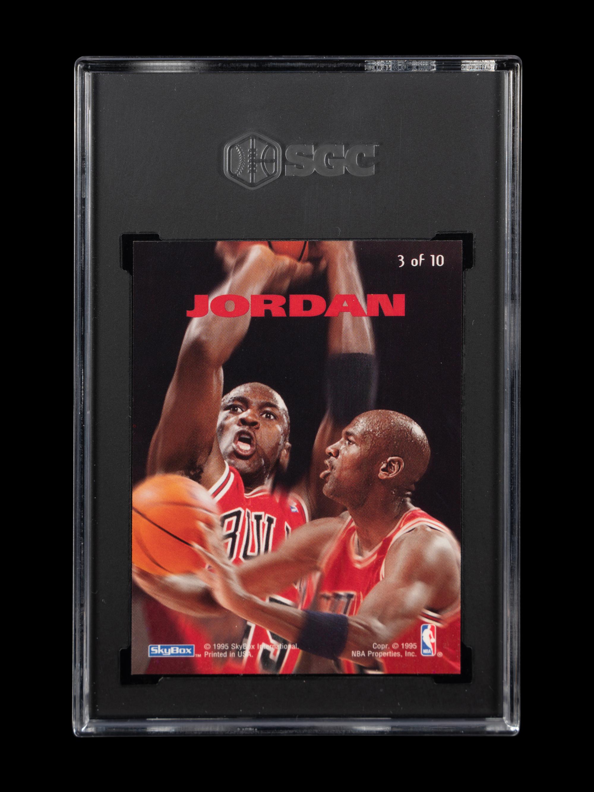 A 1994-95 Skybox Emotion Michael Jordan N-Tense Basketball Card No. 3 (SGC 8.5 NM-MT+)