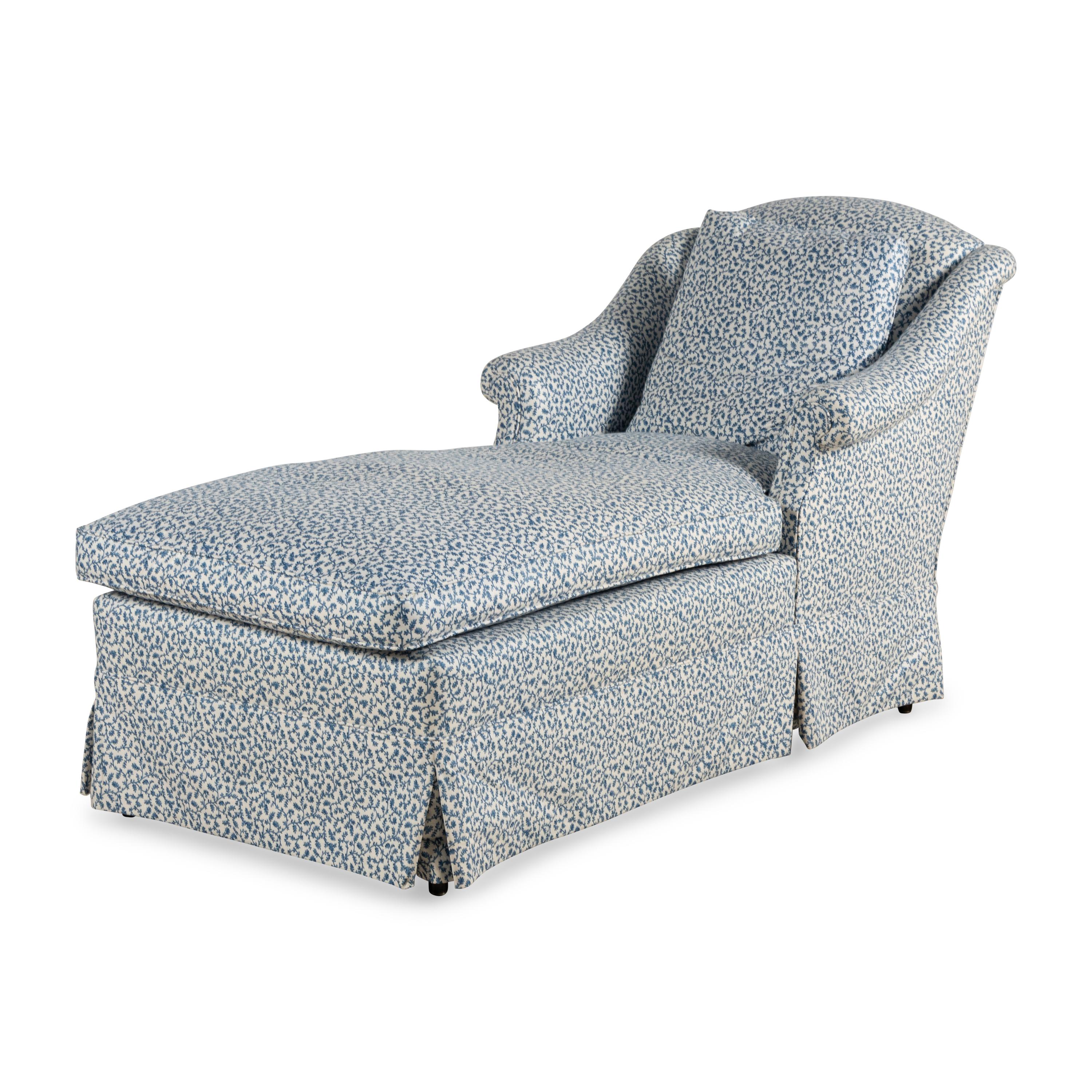 A Chintz-Upholstered Chaise Longue