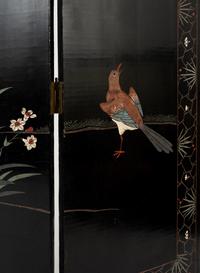 A Chinese Export Lacquer Six-Panel Floor Screen — 20TH CENTURY