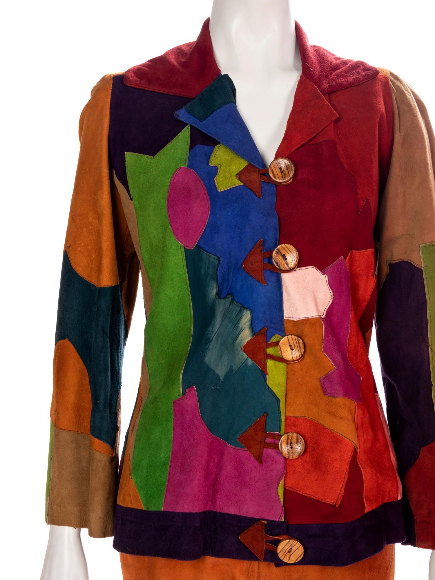 Three Vintage Leather & Velvet Ensembles, 1960-70s