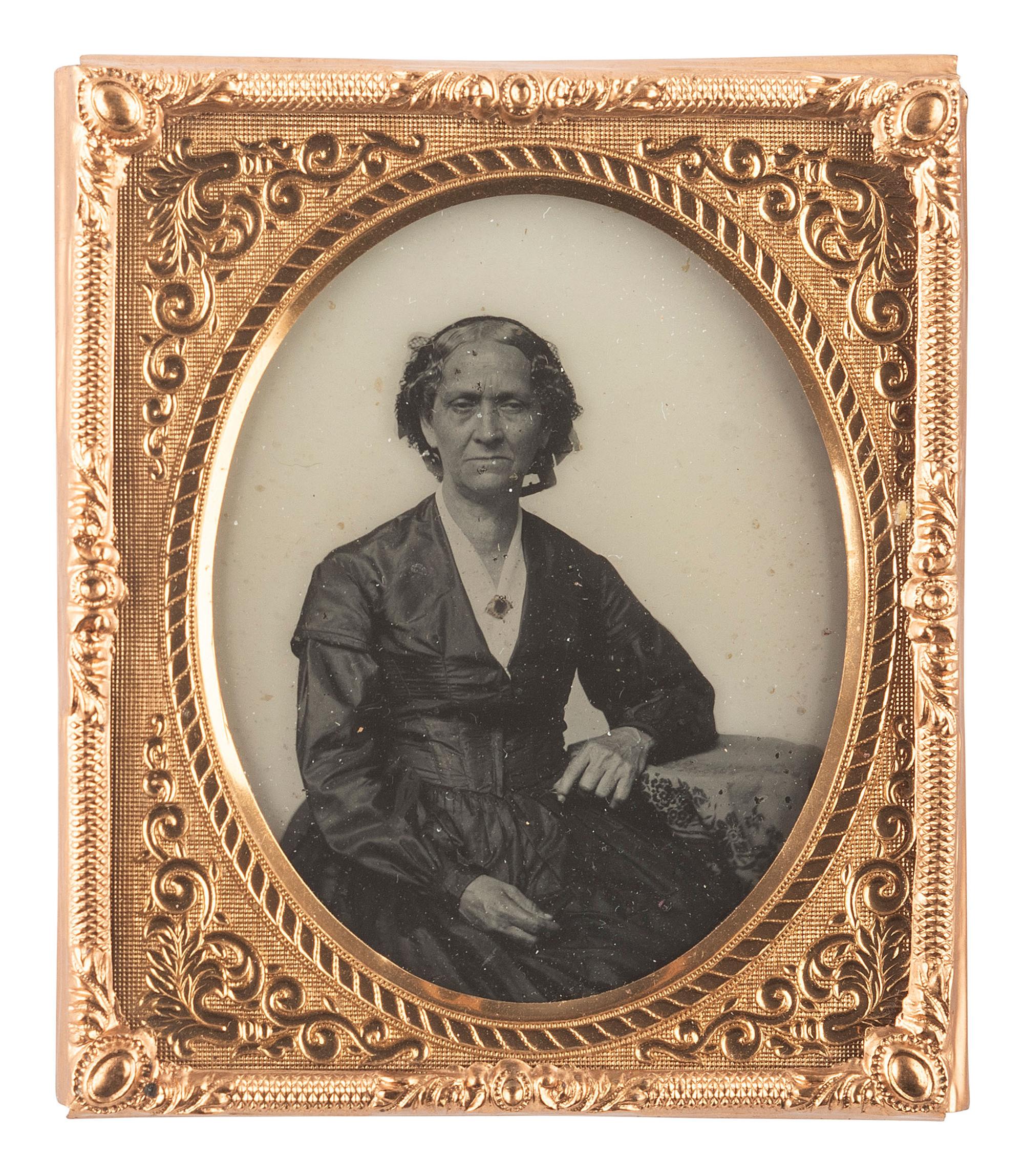[EARLY PHOTOGRAPHY]. 35 assorted images including paper, tintype, ambrotype, and daguerreotype portraits.