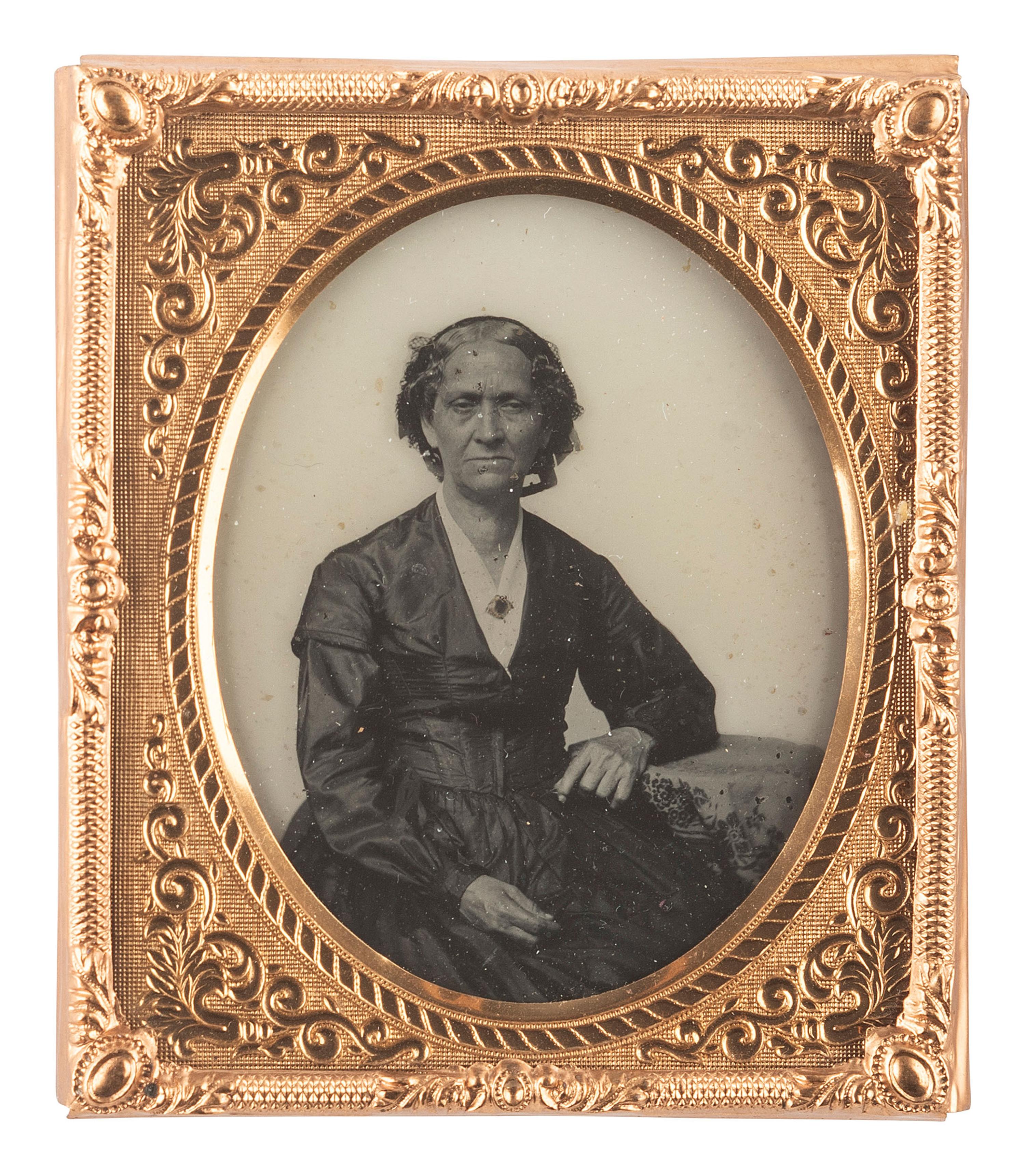 [EARLY PHOTOGRAPHY]. 35 assorted images including paper, tintype, ambrotype, and daguerreotype portraits.