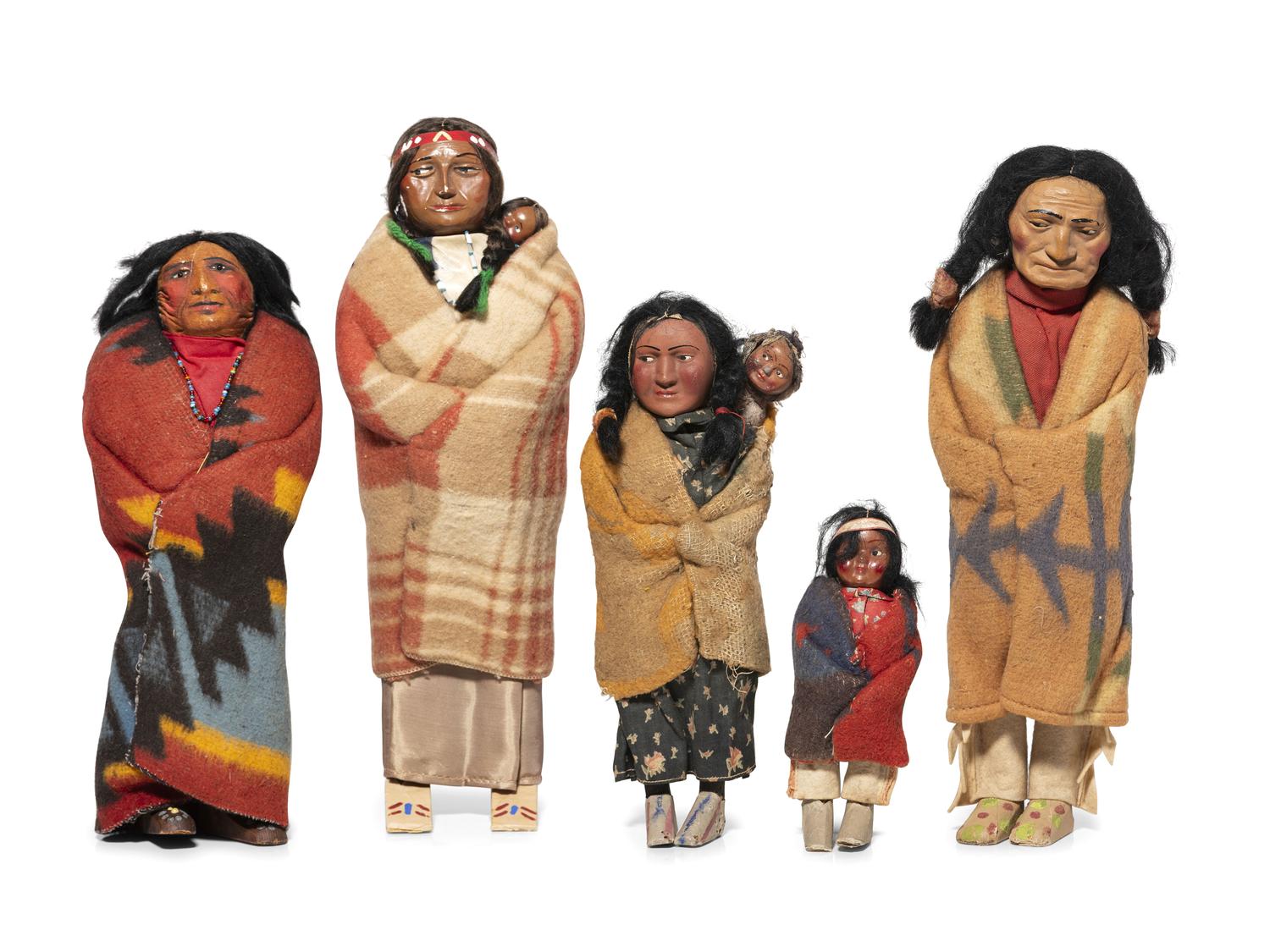 Group of Skookum Dolls