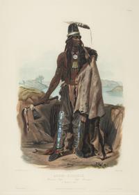 BODMER, Karl (1809-1893). ACKERMANN & Co., publisher. Abdih-Hiddisch... A Minatarre Chief .