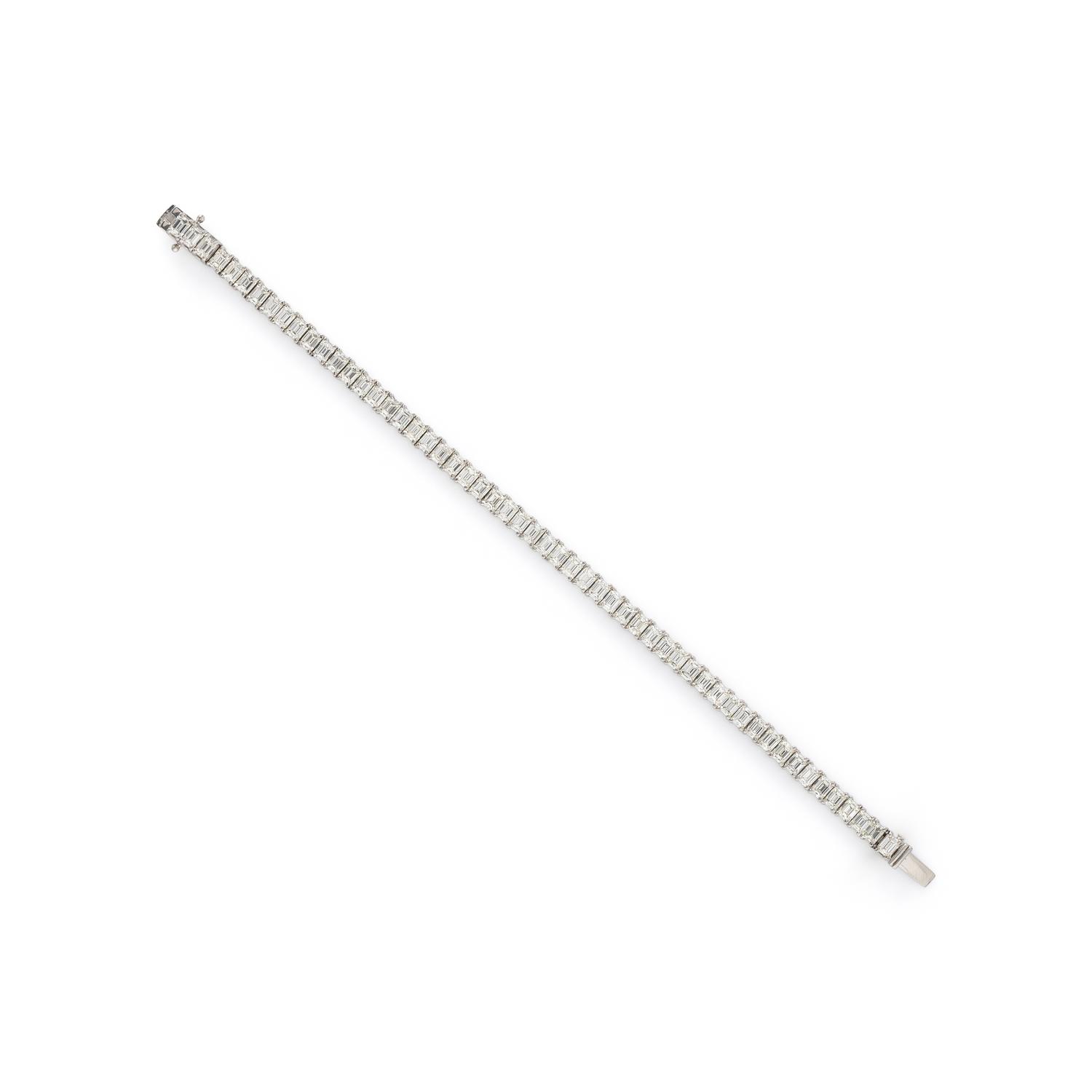 DIAMOND AND PLATINUM LINE BRACELET