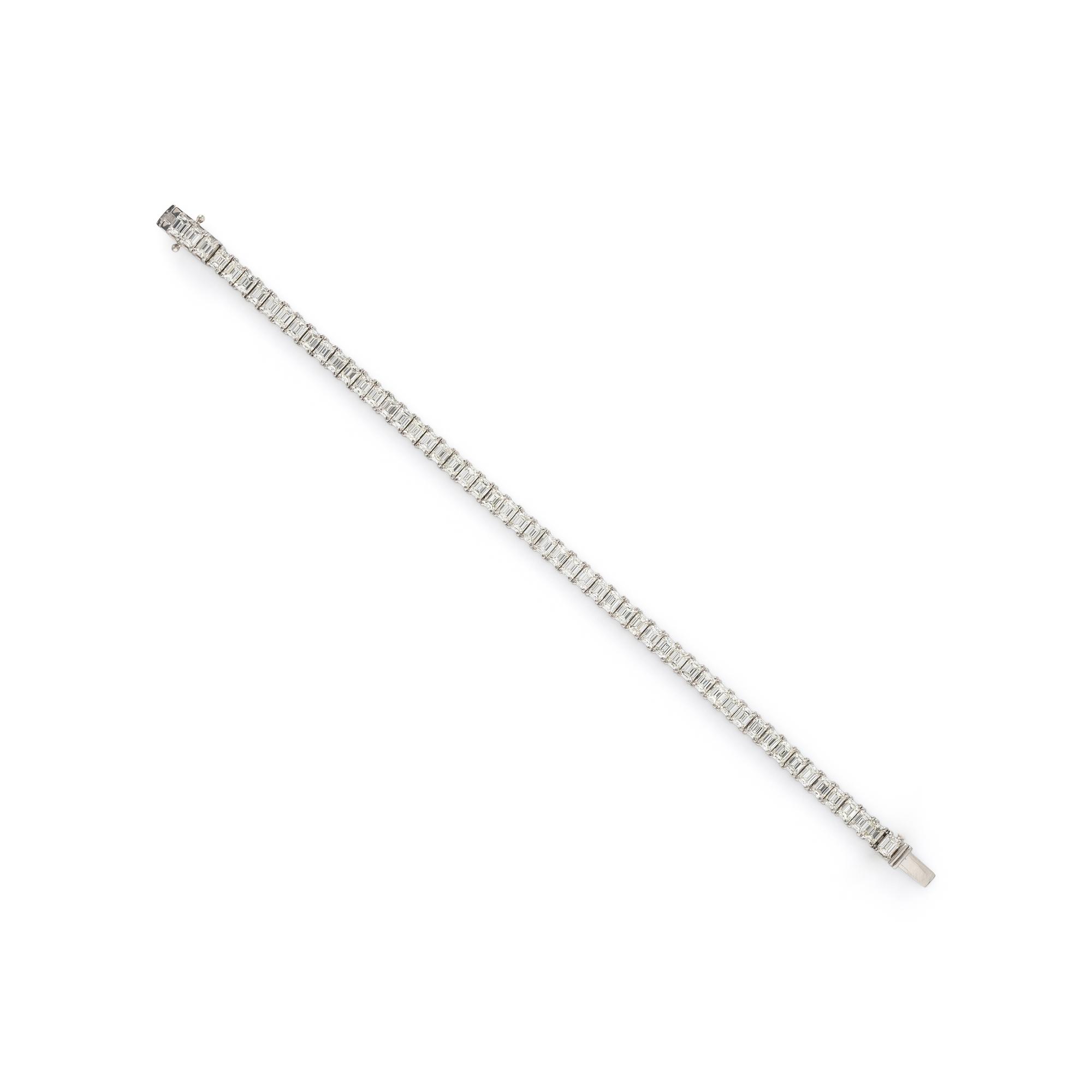DIAMOND AND PLATINUM LINE BRACELET