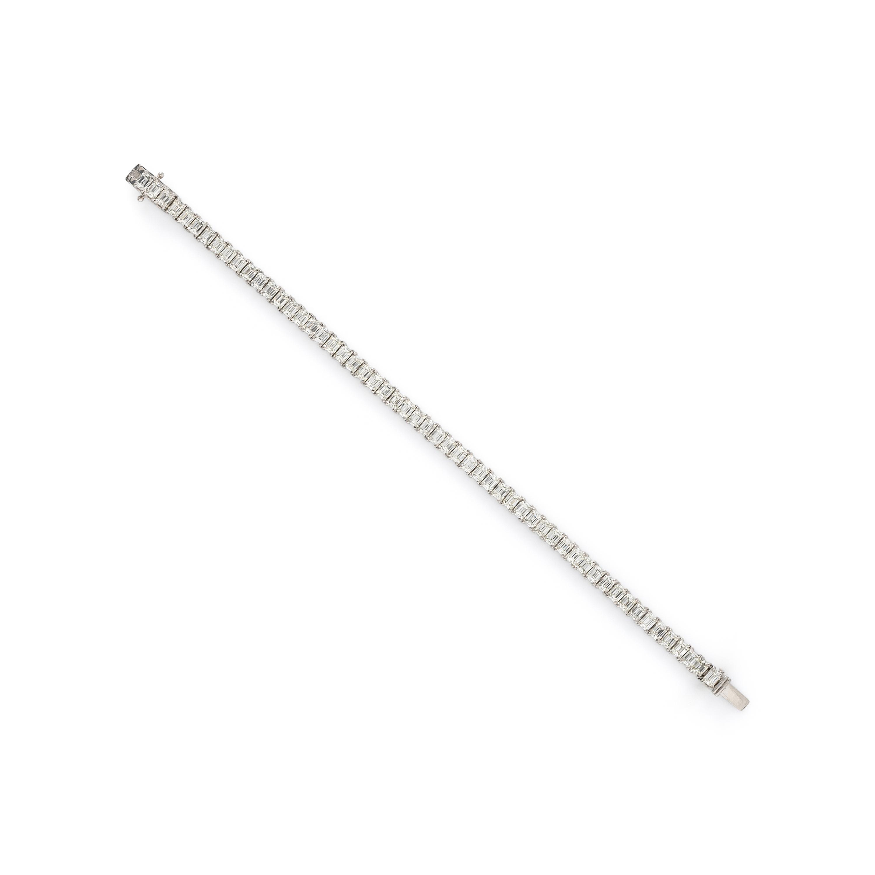 DIAMOND AND PLATINUM LINE BRACELET