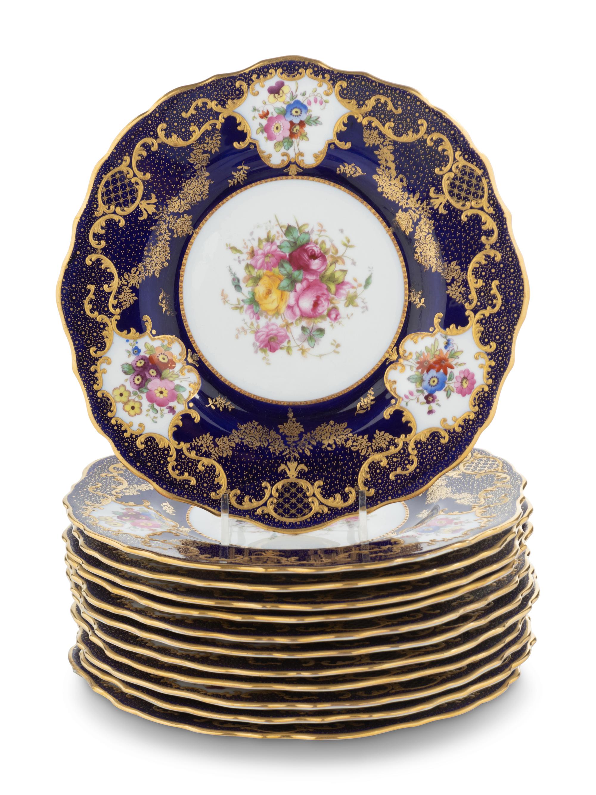 A Set of Twelve Spode Porcelain Plates