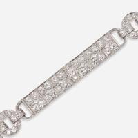 An Art Deco Platinum and Diamond Bracelet Art Deco, c.1920