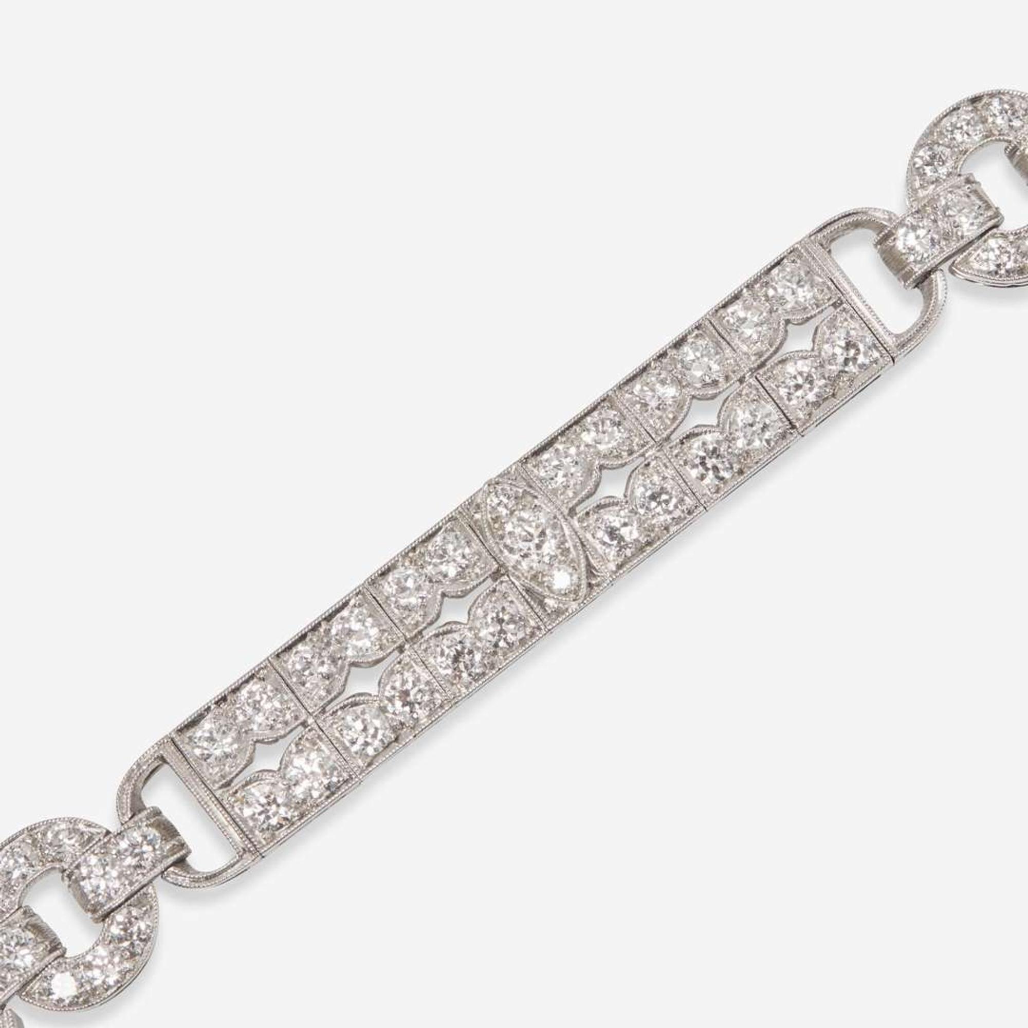 An Art Deco Platinum and Diamond Bracelet Art Deco, c.1920