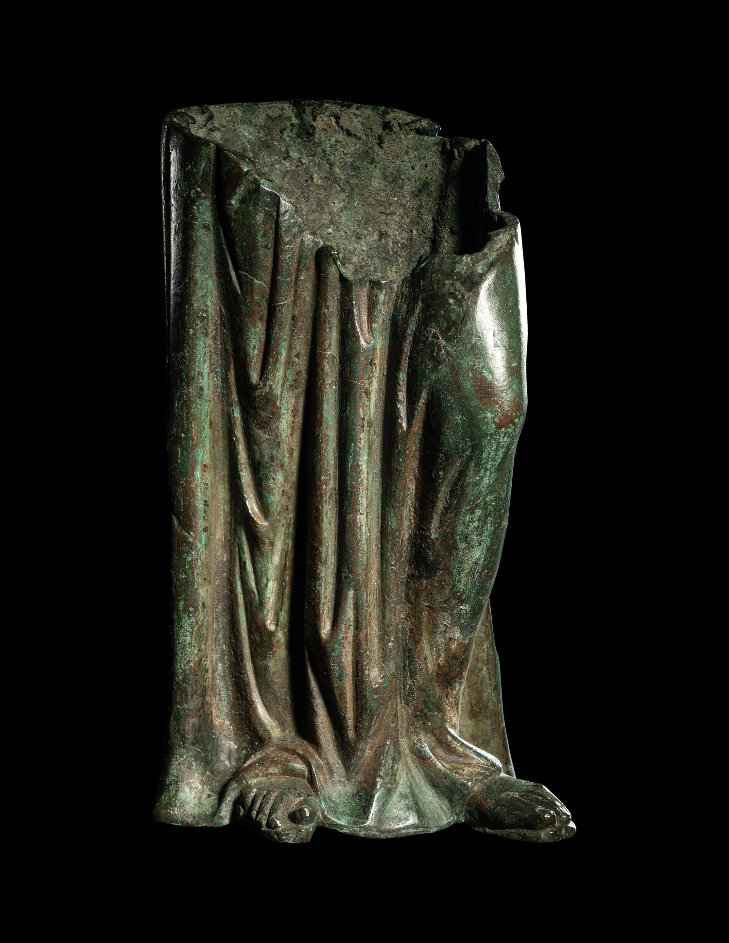 A Roman Bronze Fragmentary Statue