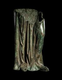 A Roman Bronze Fragmentary Statue