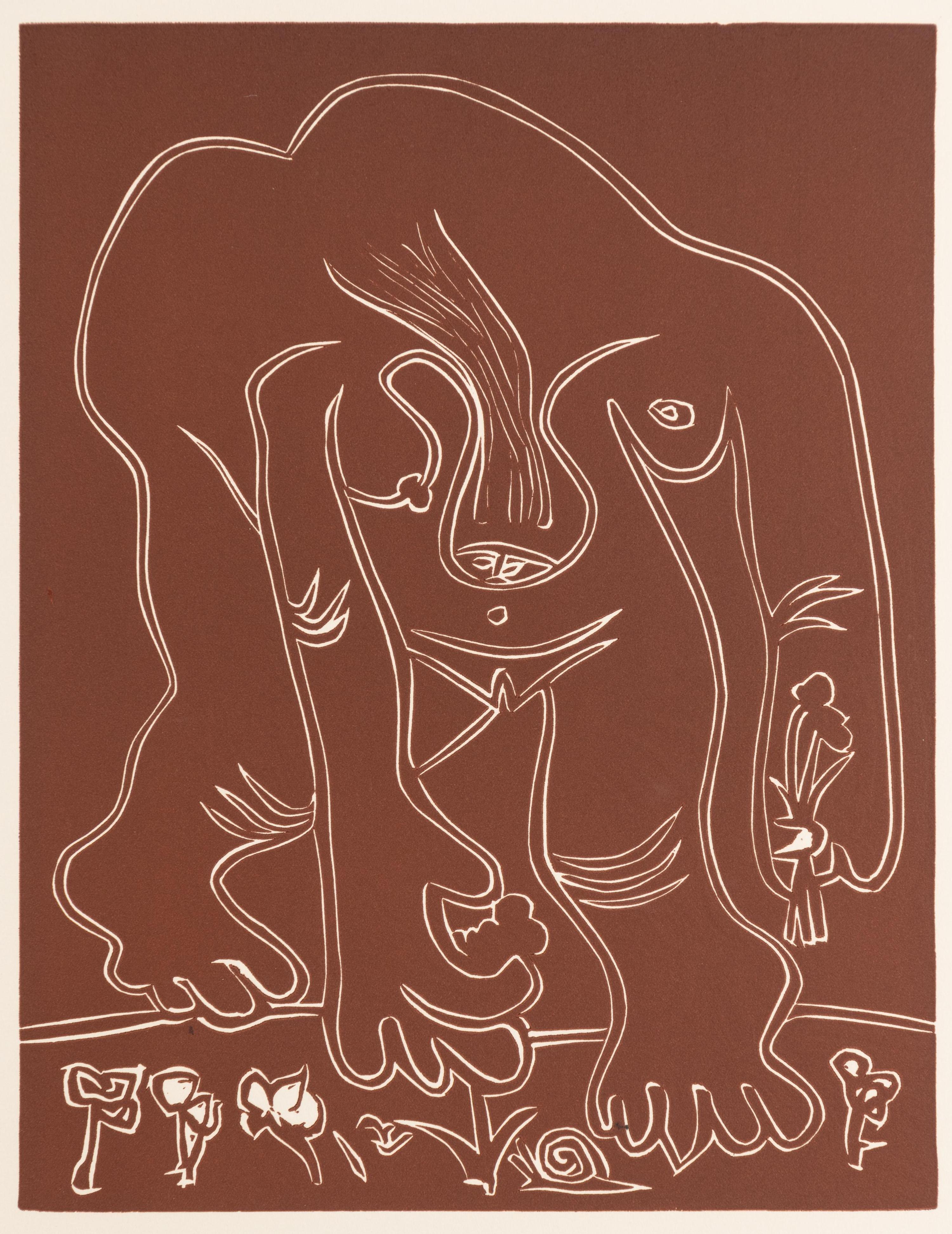 Pablo Picasso (Spanish, 1881–1973) — Femme Nue Cueillant des Fleurs (first and third state)