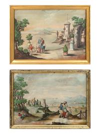 A Pair of Georgian "Pin Prick" Watercolor Pictures