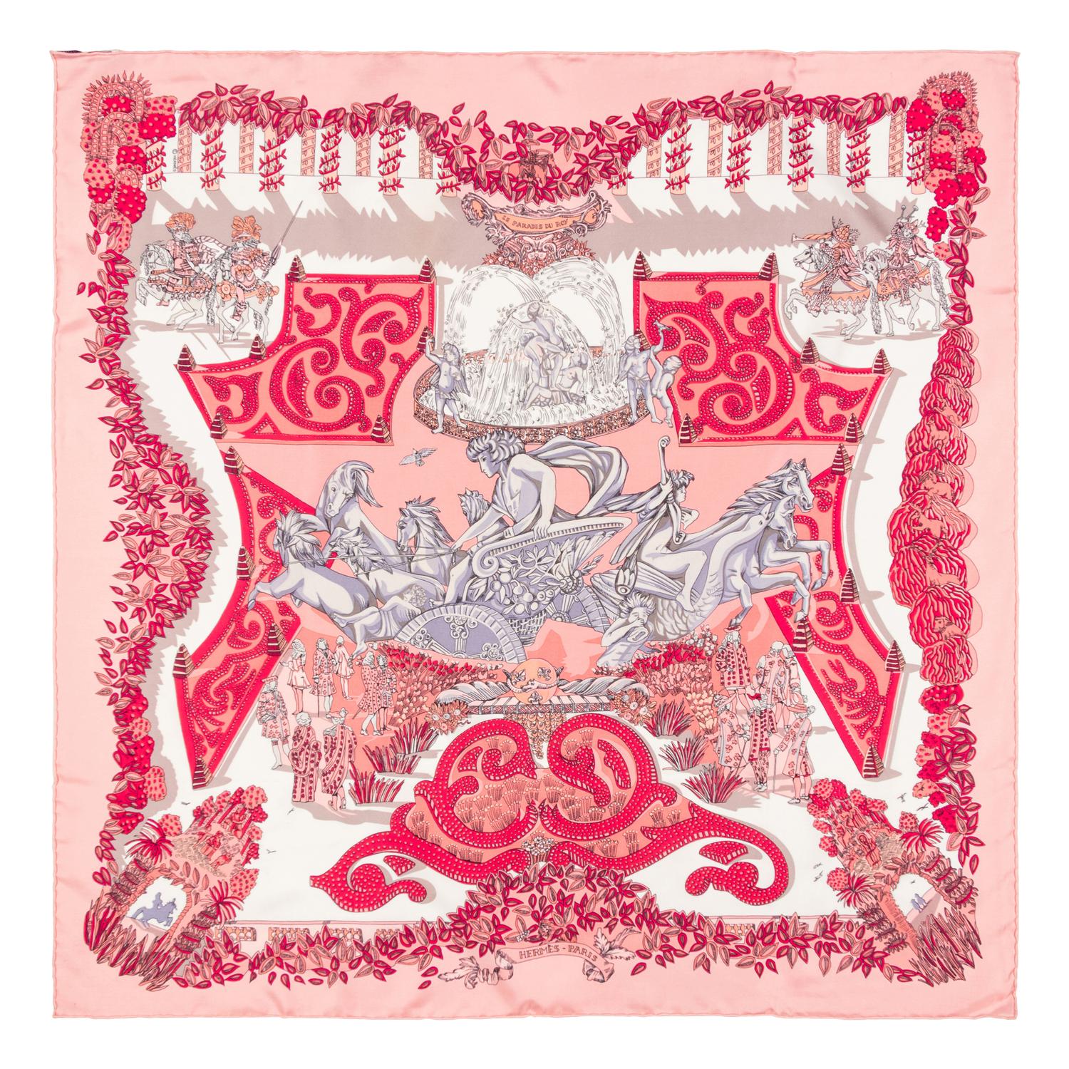 Hermès, Three Printed Silk Scarves 90