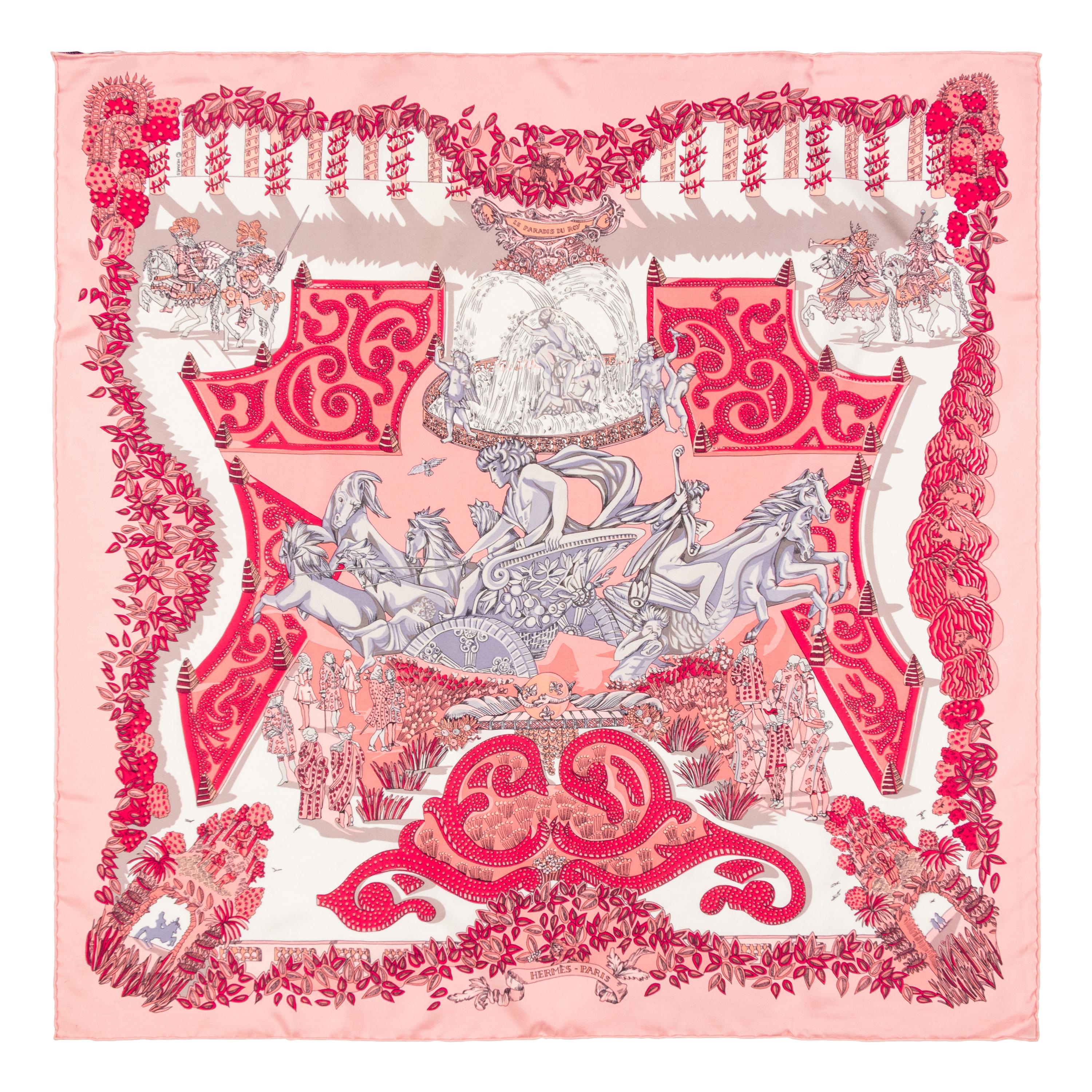 Hermès, Three Printed Silk Scarves 90