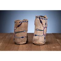 Apache Beaded Hide Moccasins