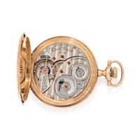 ELGIN, 14K YELLOW GOLD HUNTER CASE POCKET WATCH