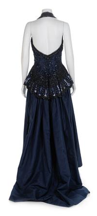Two Fabrice Beaded Halter Dresses, 1990-2000s No size label