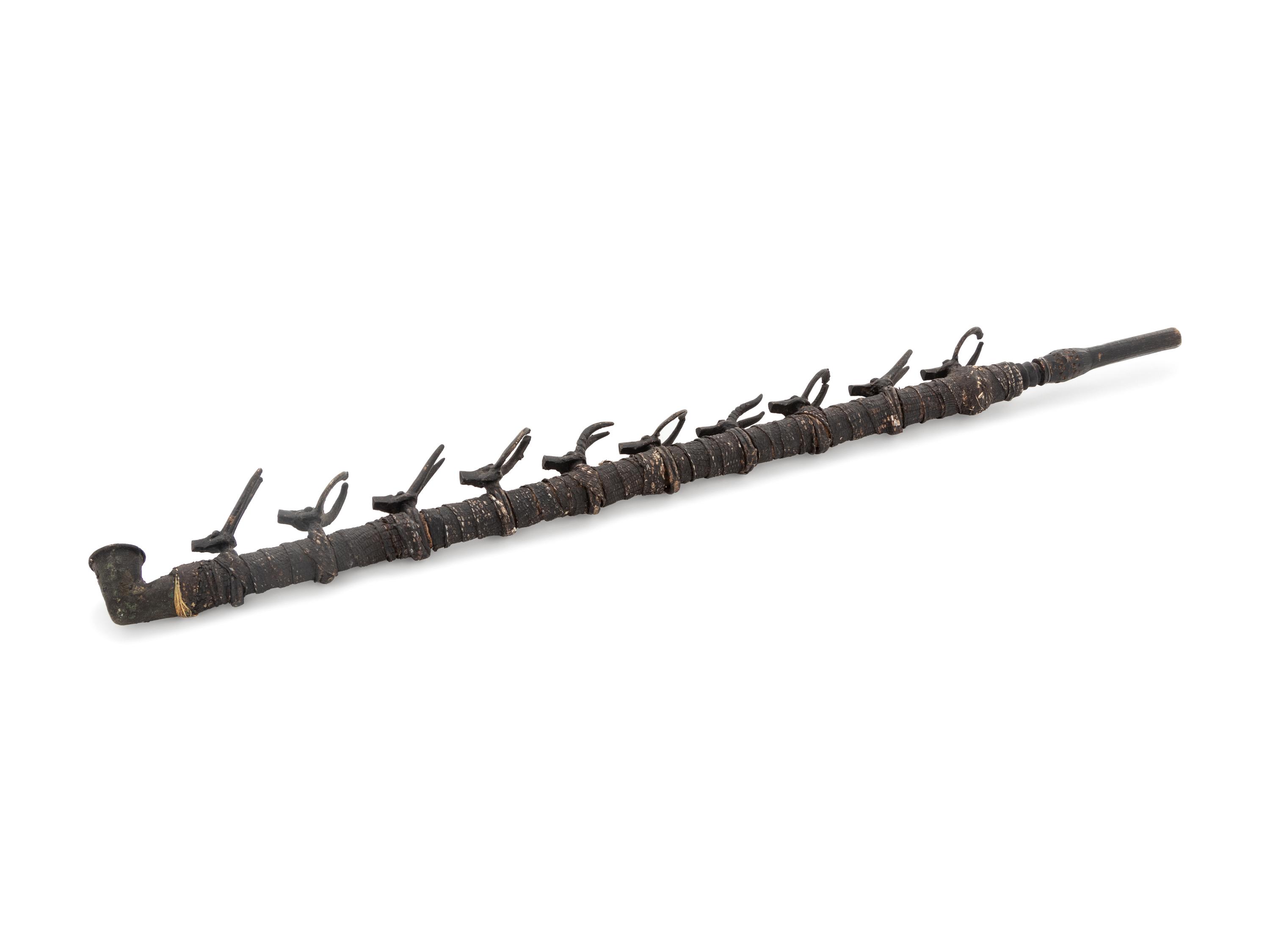African Senufo Wooden Ceremonial Bobo Pipe