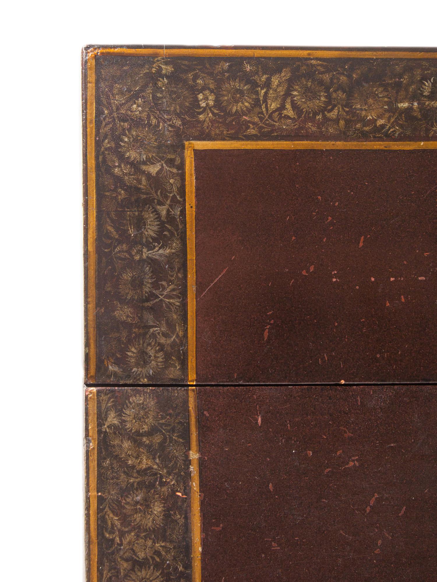 A Northern European Brown-Painted and Parcel-Gilt Sofa Table