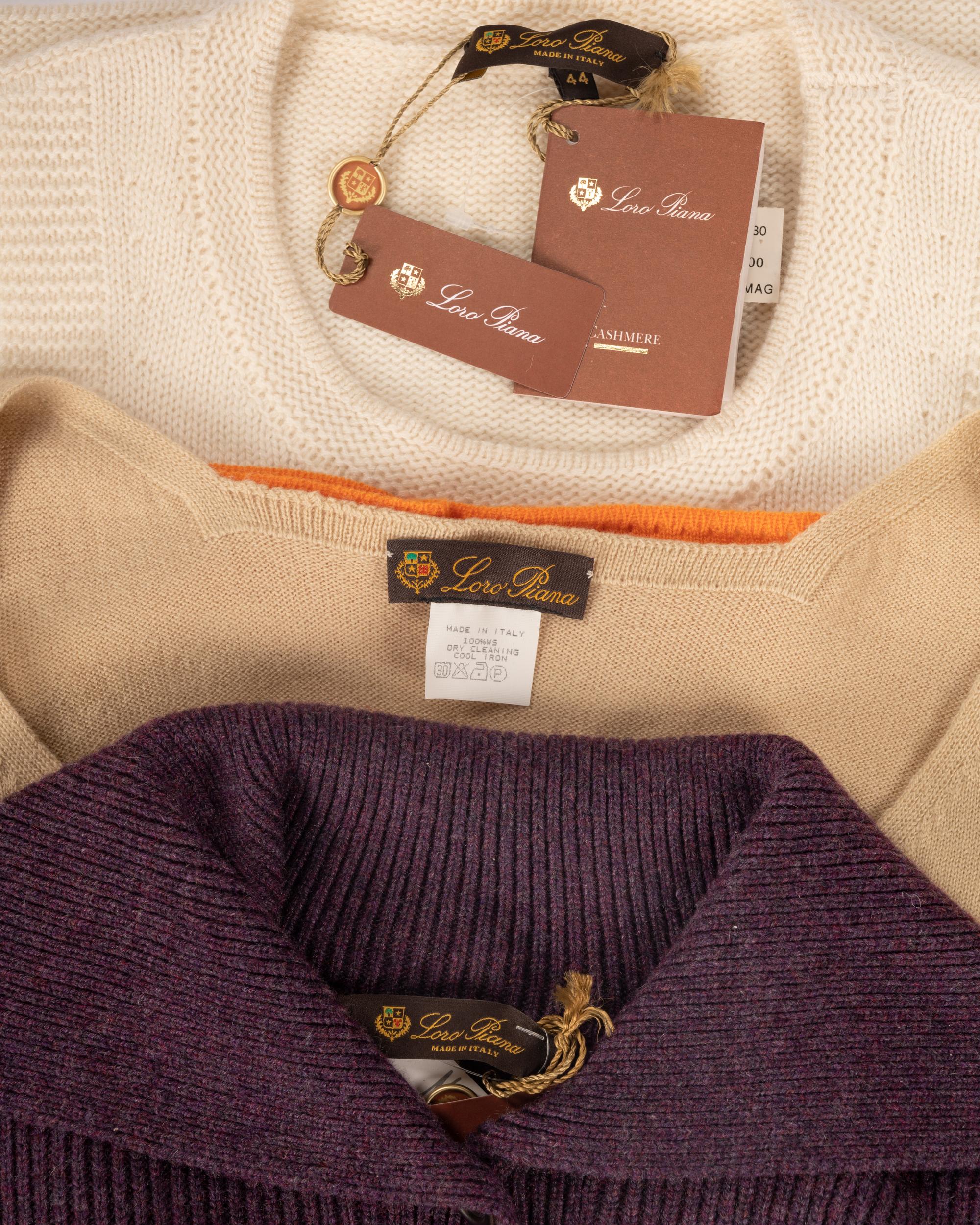 Three Loro Piana Knit Tops, Including One Twin Set, 2000s