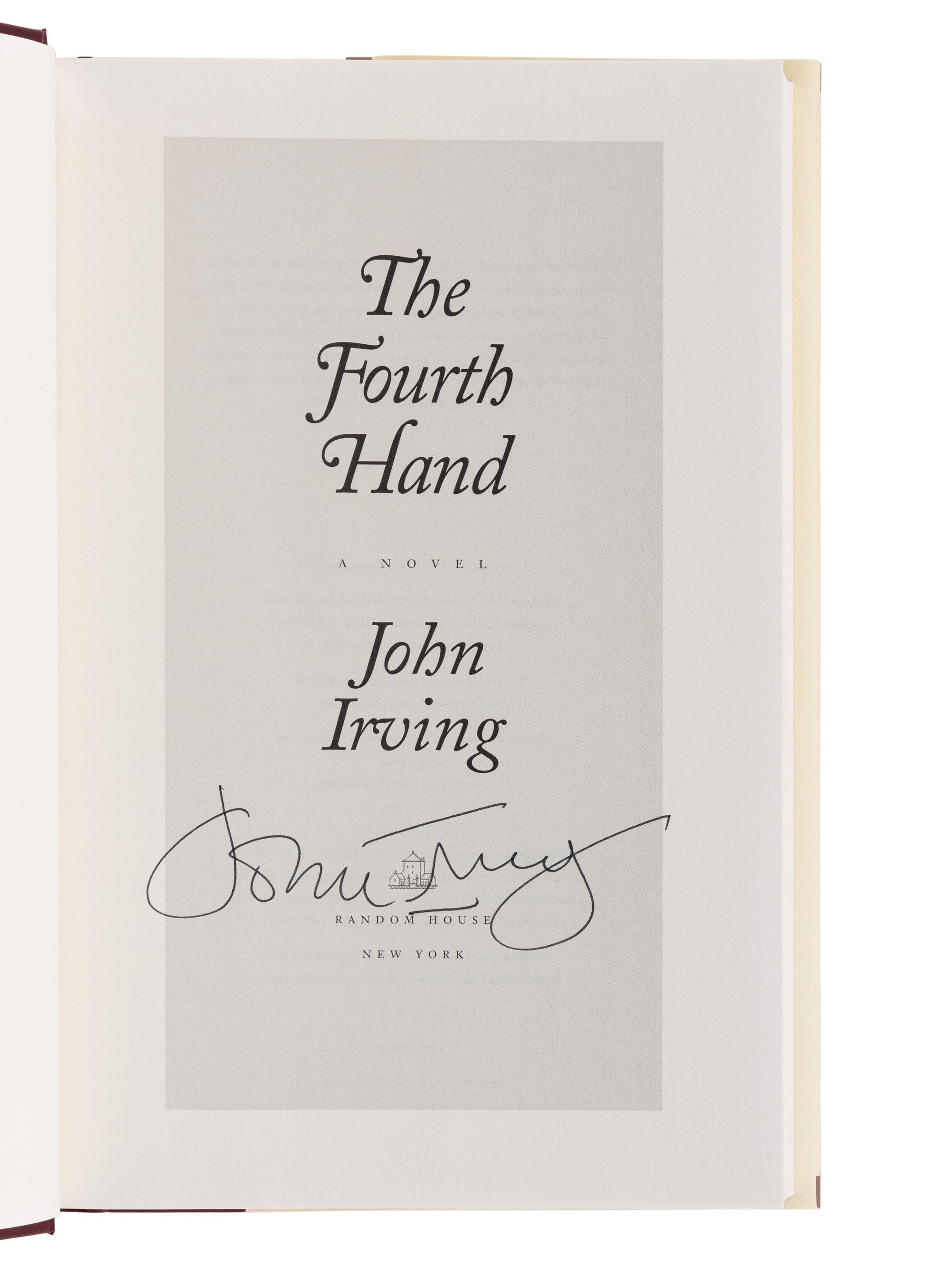 IRVING, John (b. 1942). A group of 7 works by Irving, MOST FIRST EDITION, MOST SIGNED, comprising: