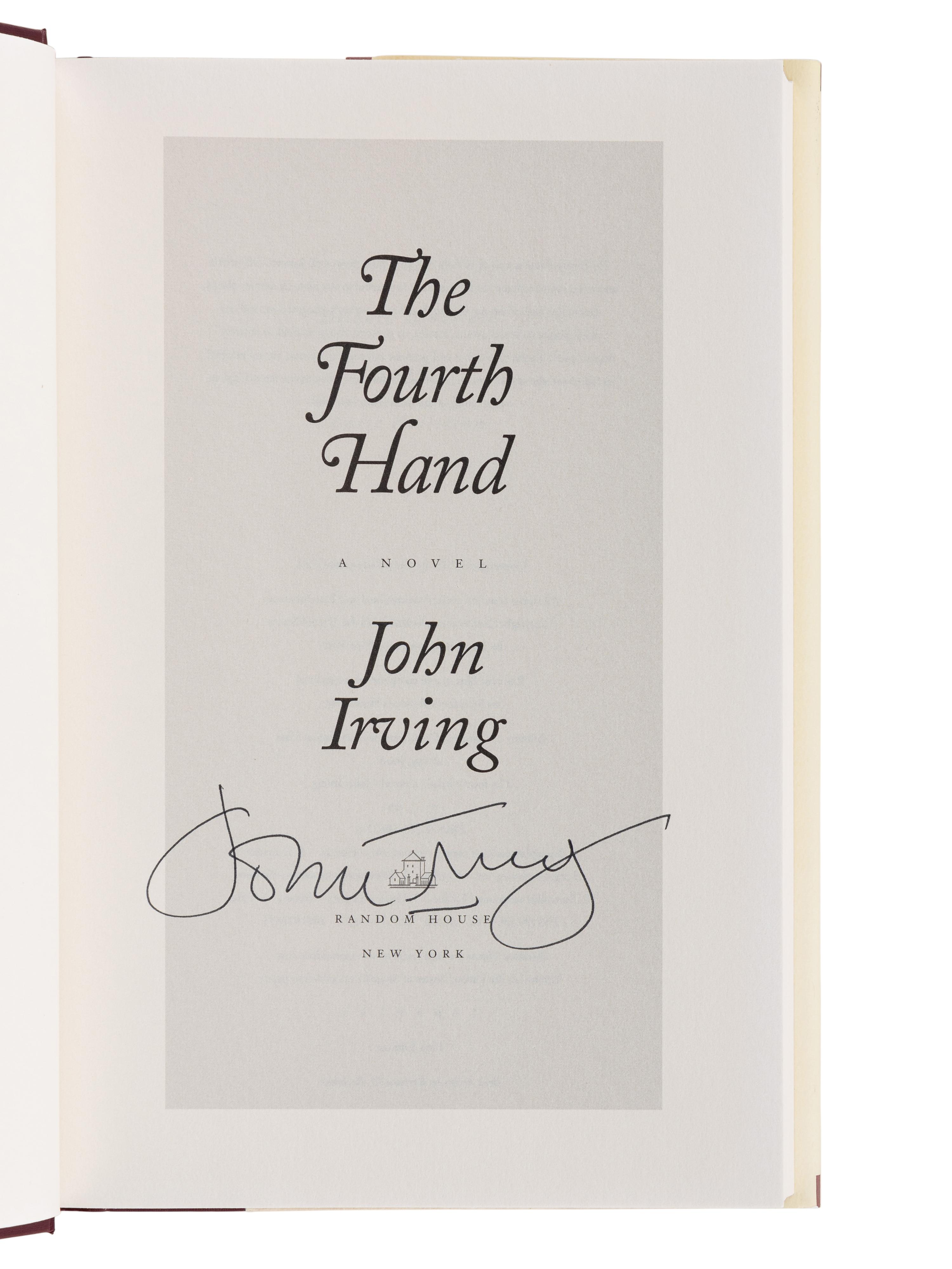 IRVING, John (b. 1942). A group of 7 works by Irving, MOST FIRST EDITION, MOST SIGNED, comprising: