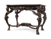 A Continental Carved Walnut Center Table