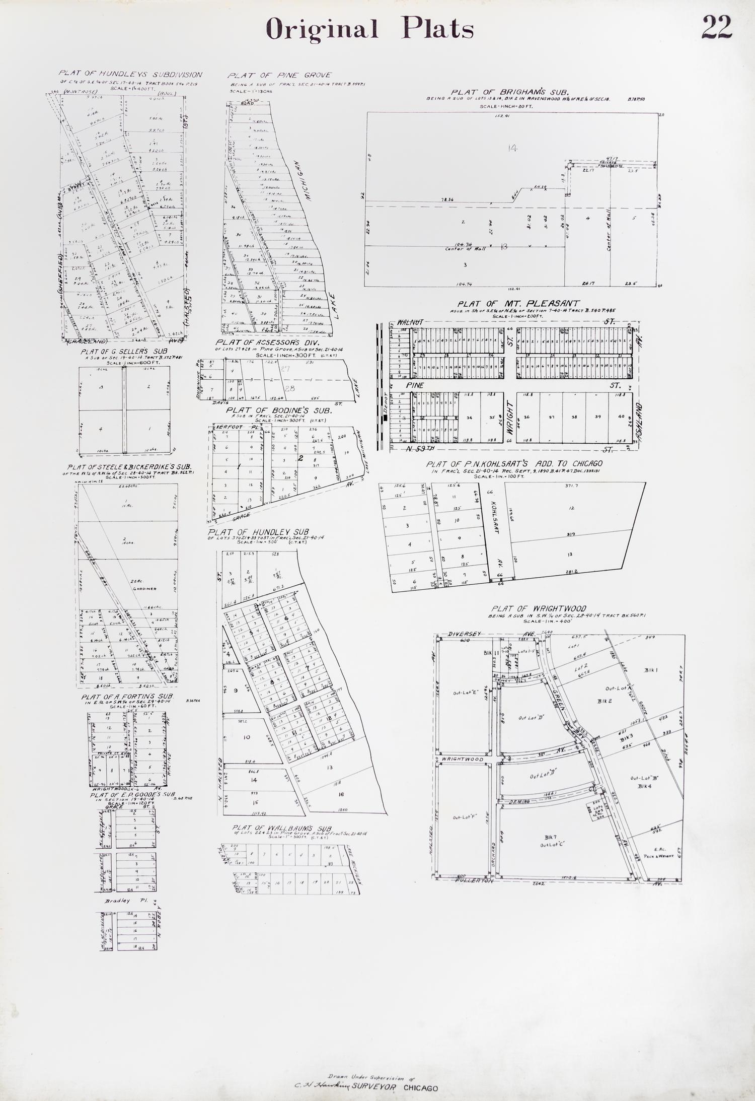 (CHICAGO). Real estate atlas of Lake View and Rogers Park. Chicago, 1915.