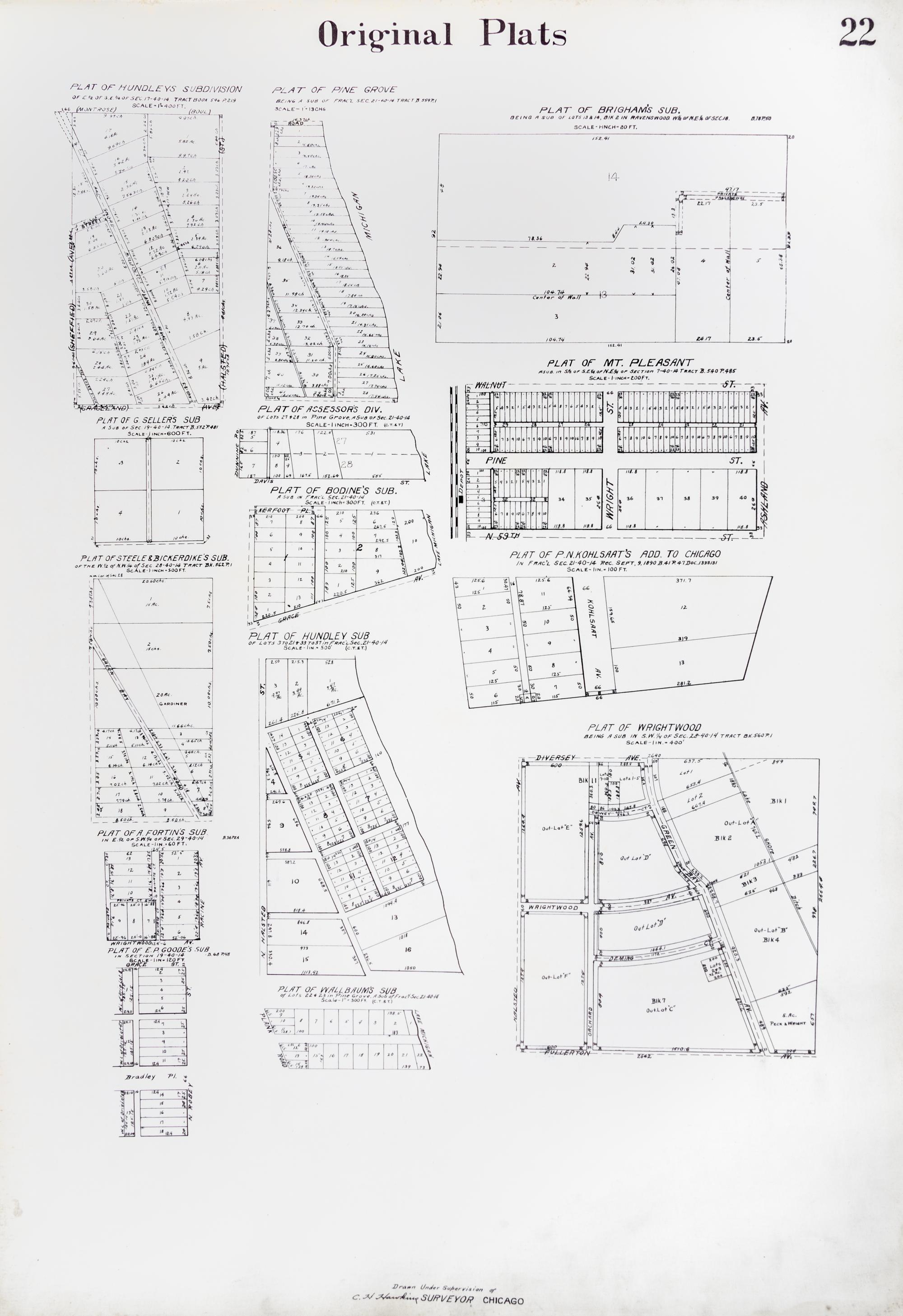 (CHICAGO). Real estate atlas of Lake View and Rogers Park. Chicago, 1915.