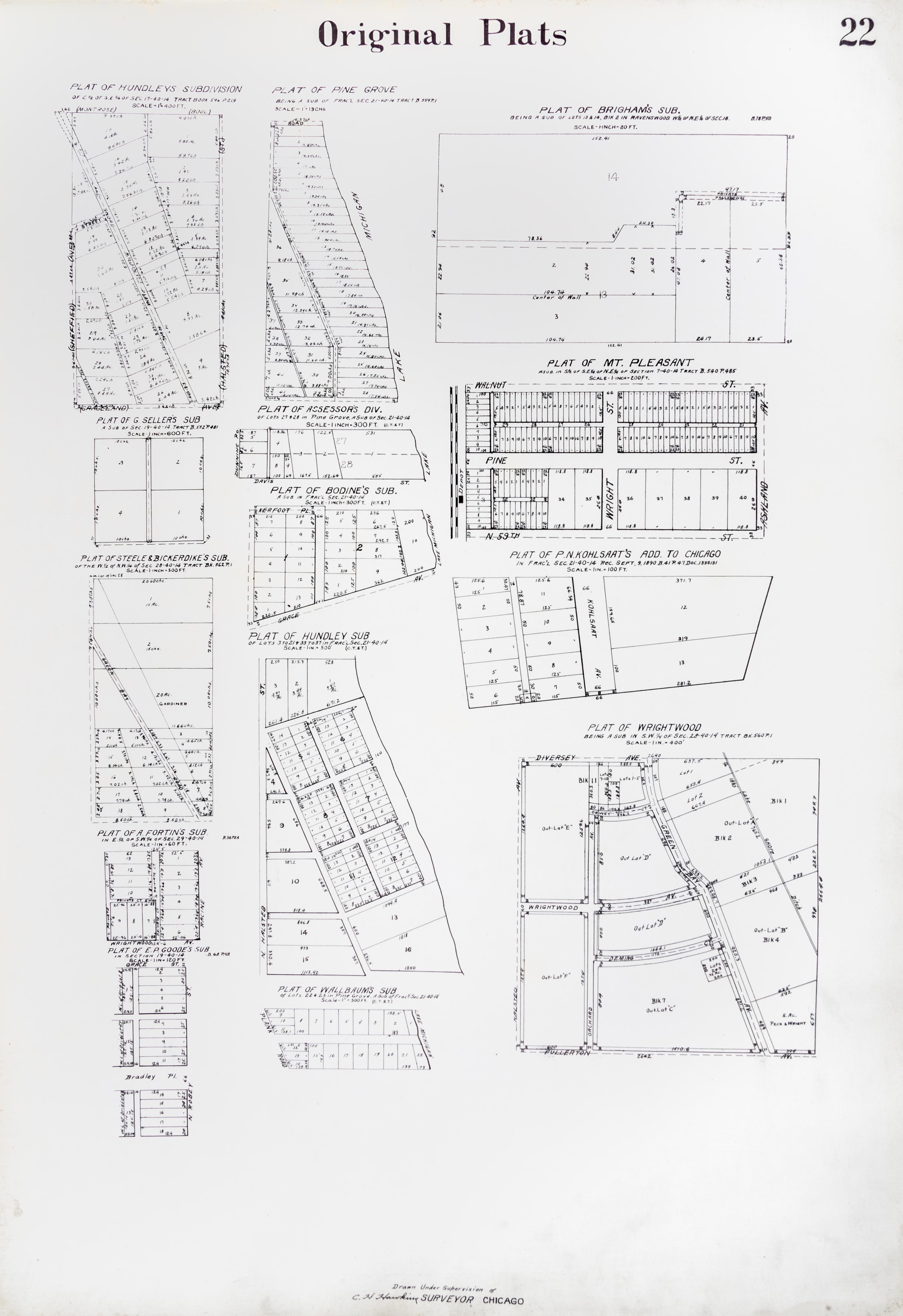 (CHICAGO). Real estate atlas of Lake View and Rogers Park. Chicago, 1915.